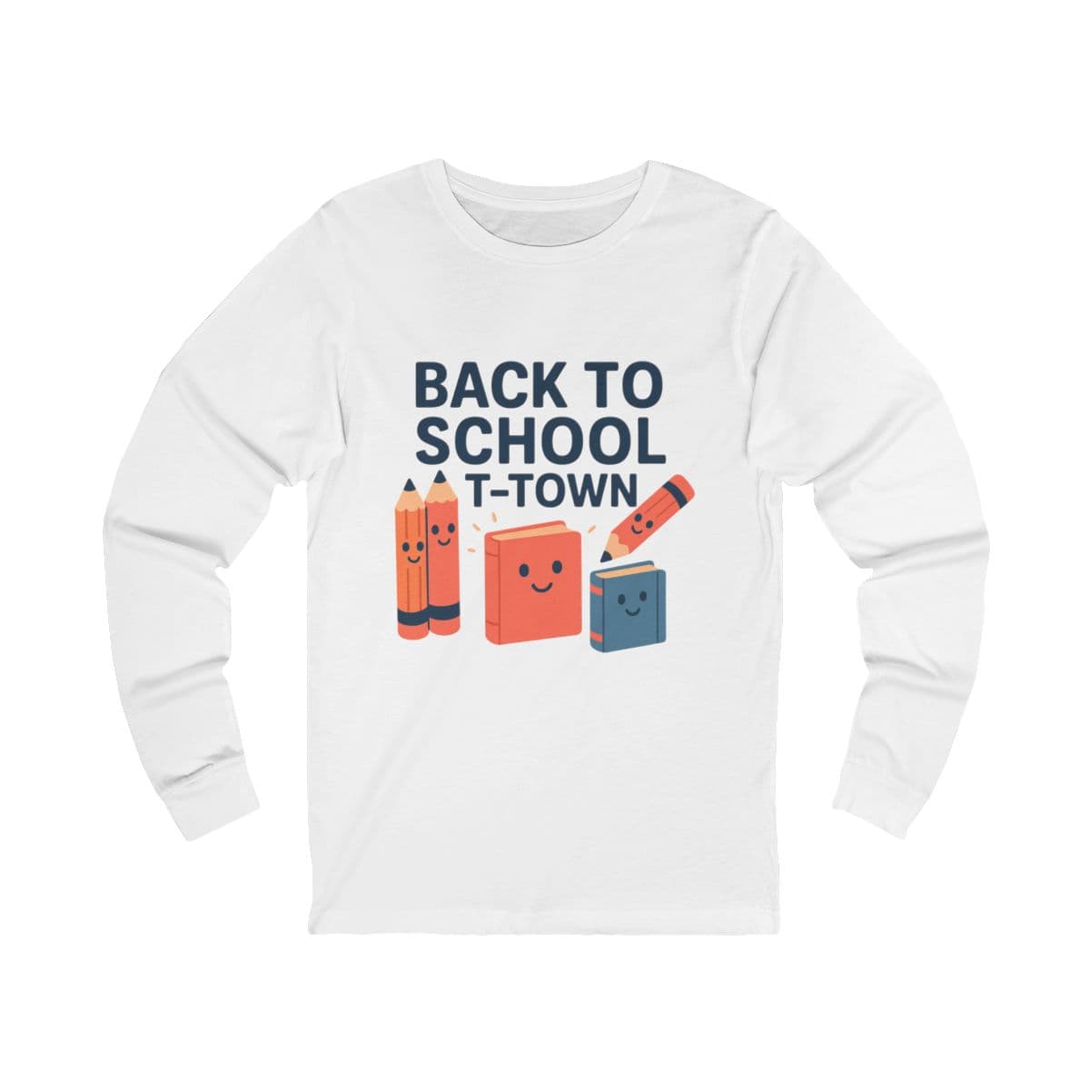 Back to School T-Town Long Sleeve - White