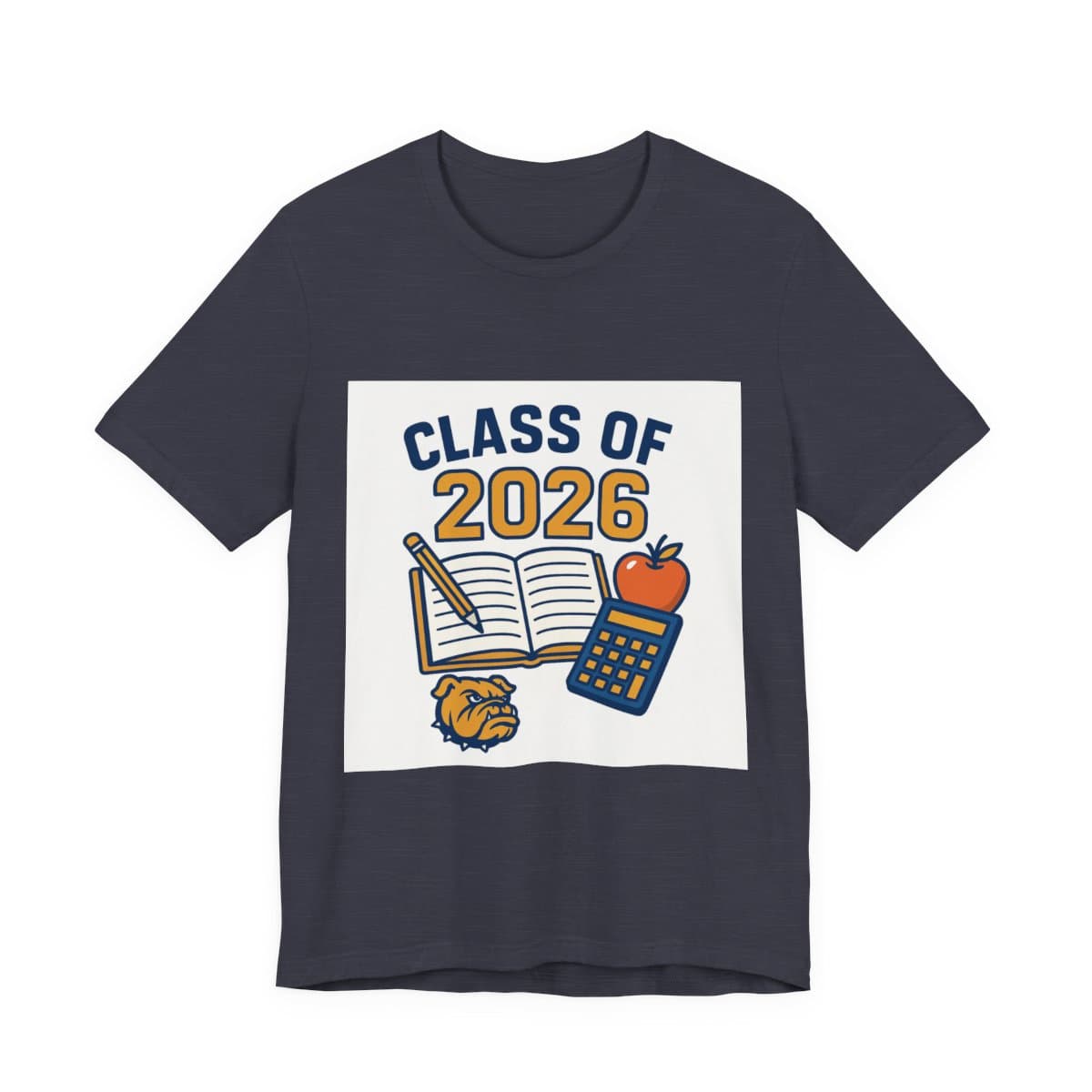 Class of 2026 Tee - Heather Midnight Navy
