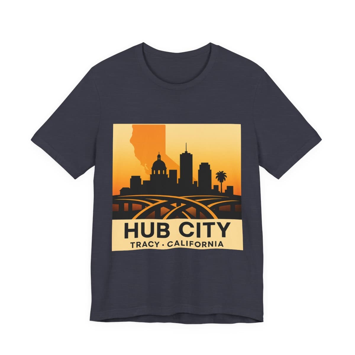 T-Town Tracy Tee - Heather Midnight Navy