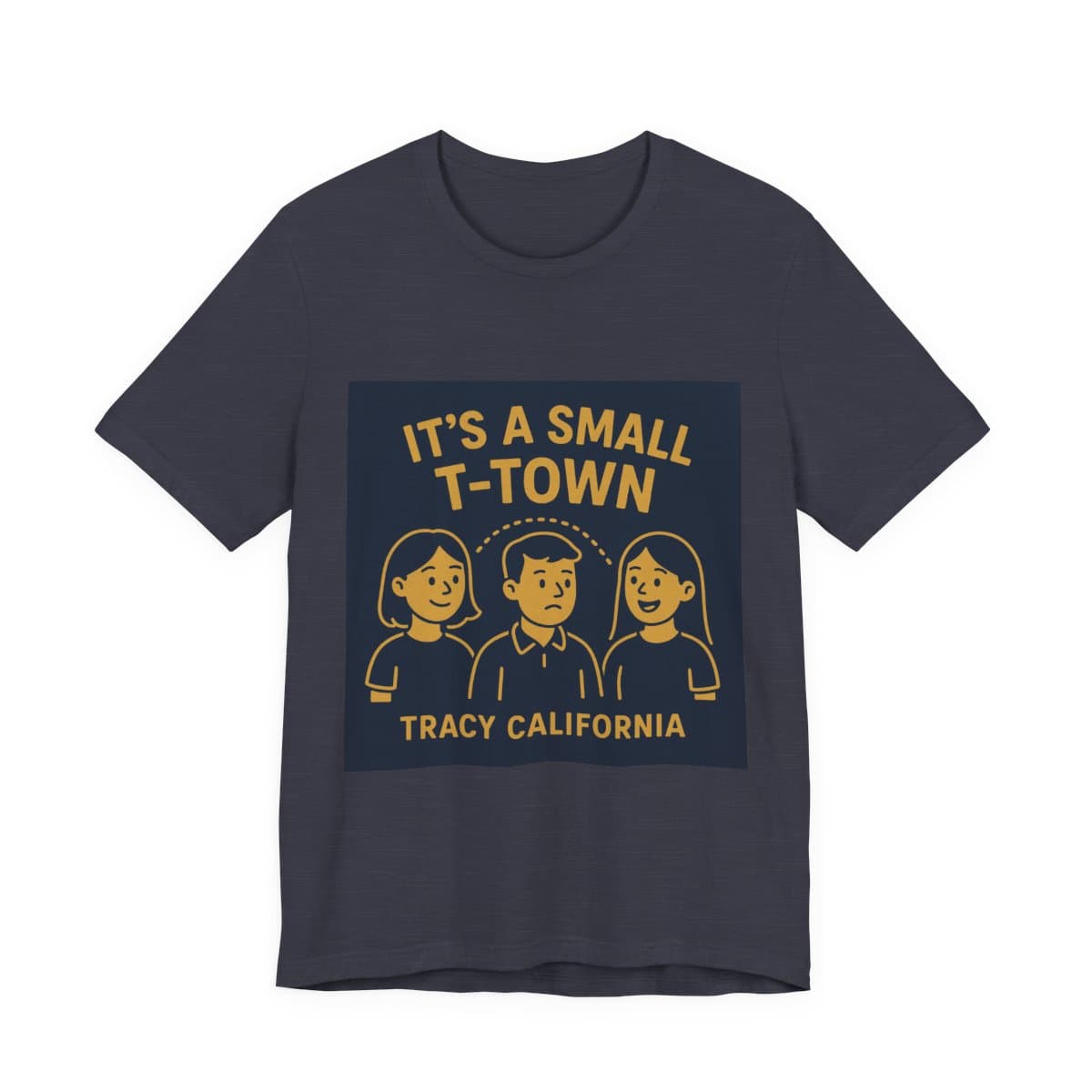 Small Town Tracy Tee - Heather Midnight Navy