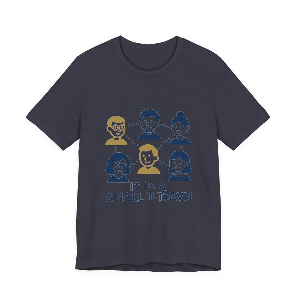 Small Town Tracy Tee - Heather Midnight Navy