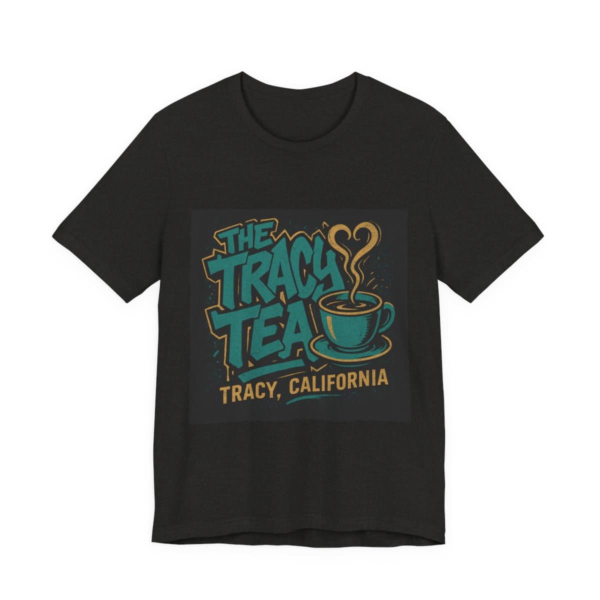 The Tracy Tea Tee - Black Heather