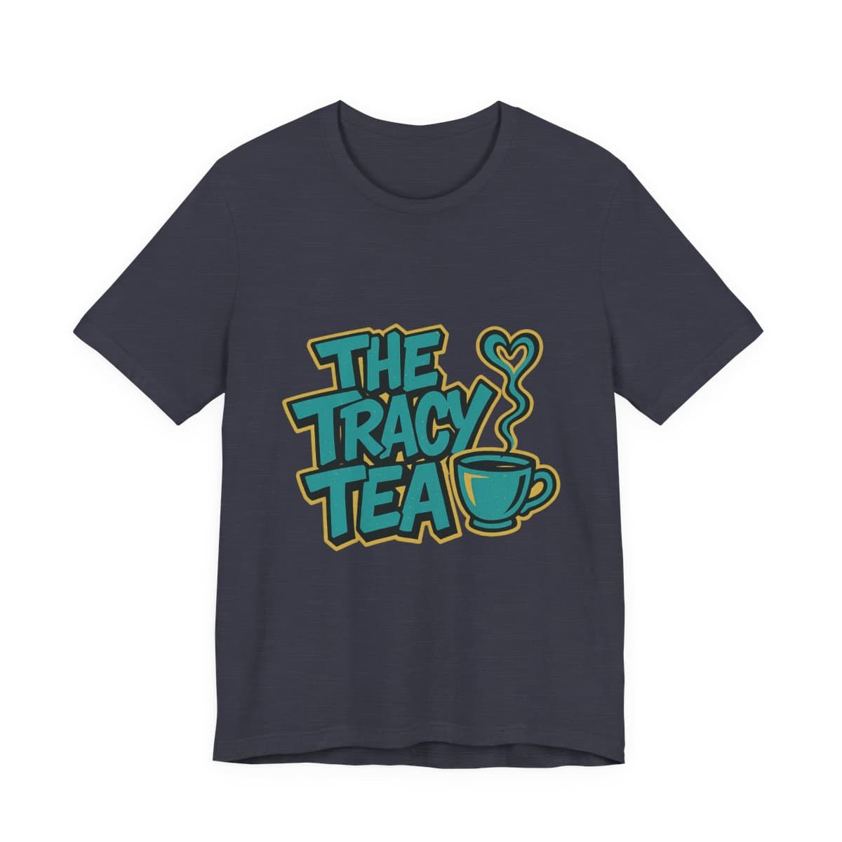 The Tracy Tea Tee - Heather Midnight Navy