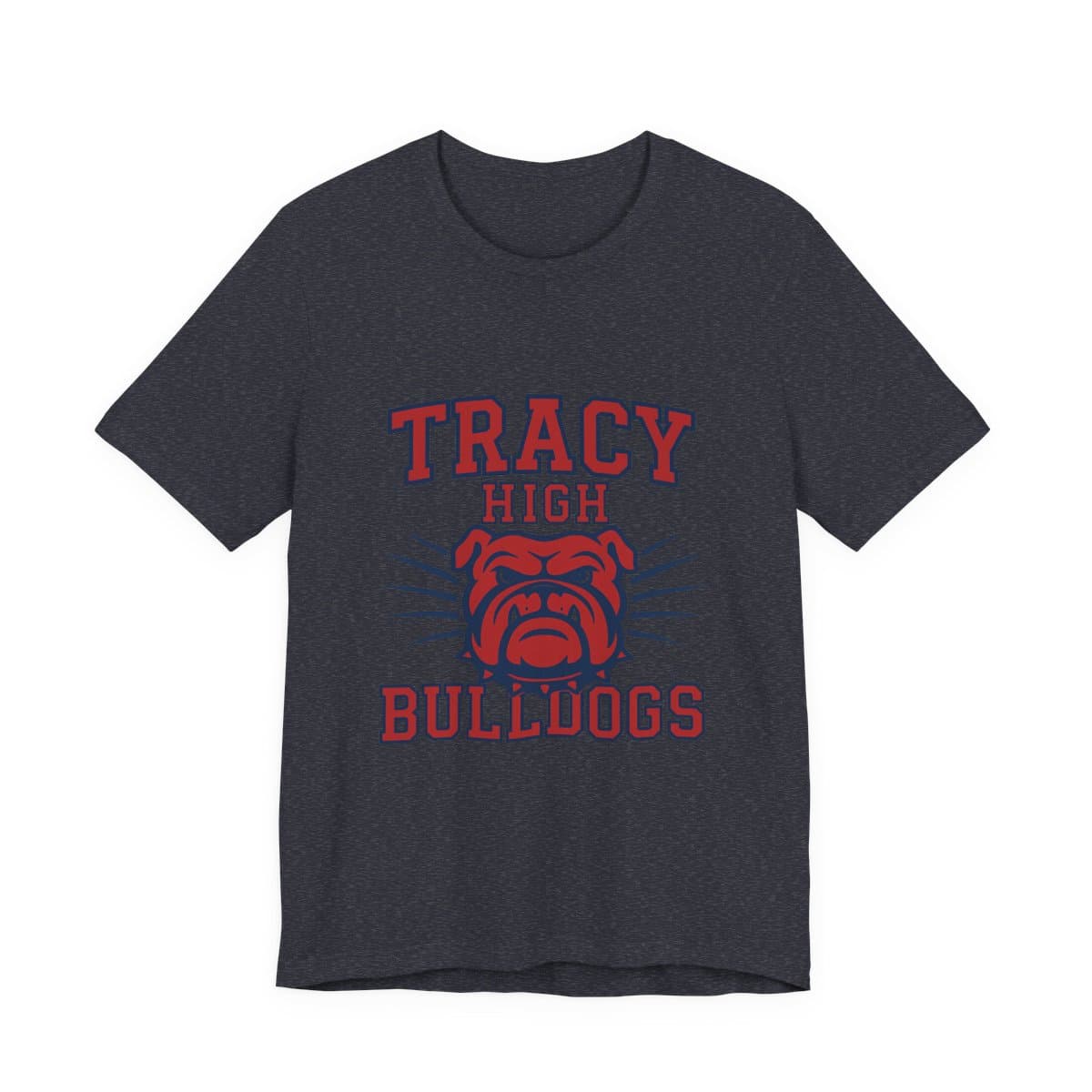 Tracy High Bulldogs Tee - Heather Navy