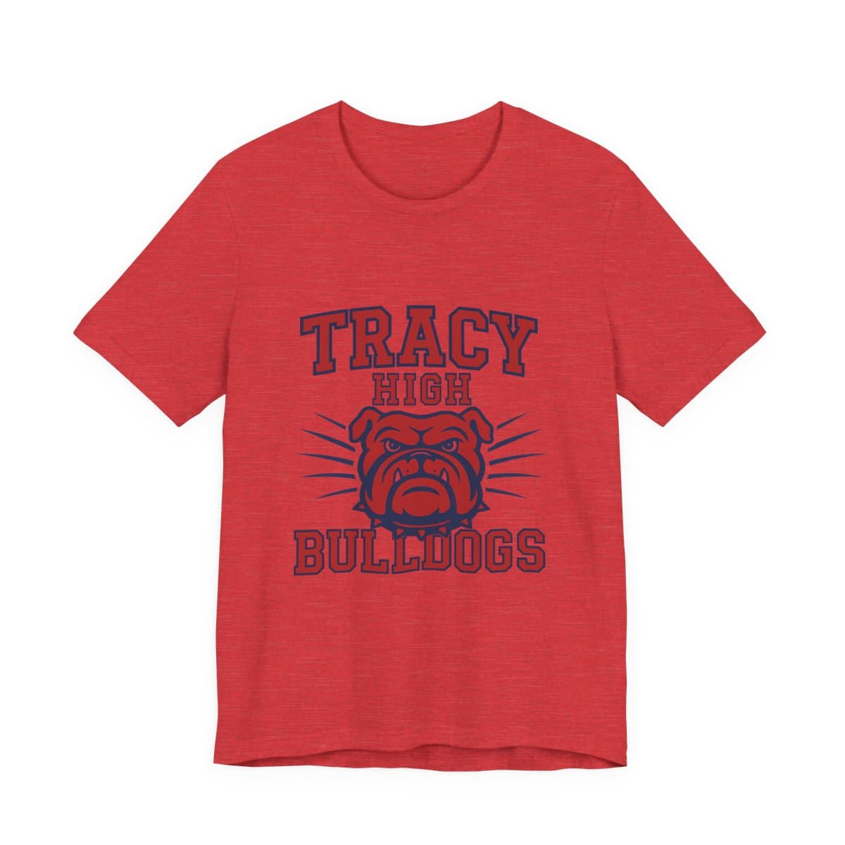 Tracy High Bulldogs Tee - Heather Red