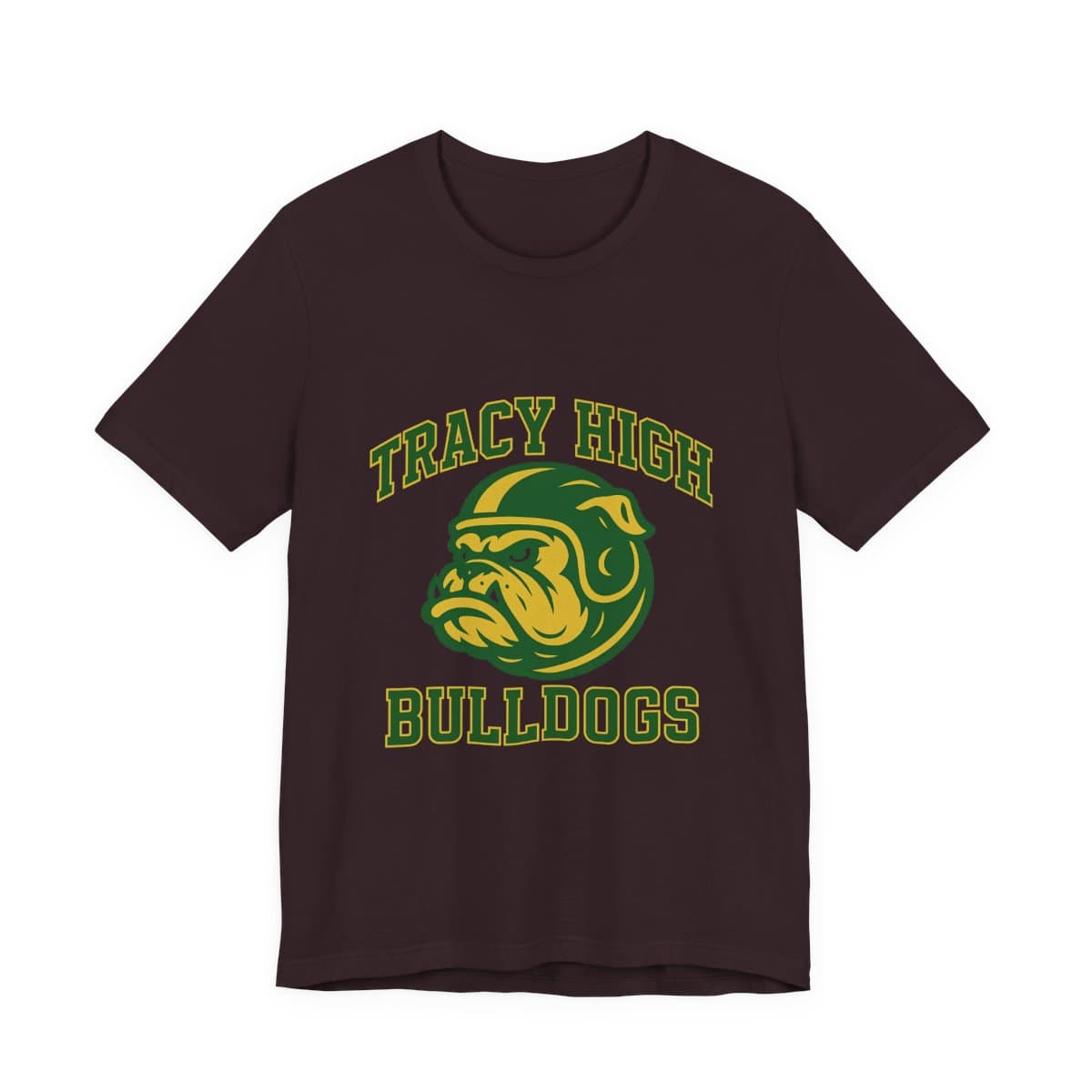 Tracy High Bulldogs Tee - Oxblood Black