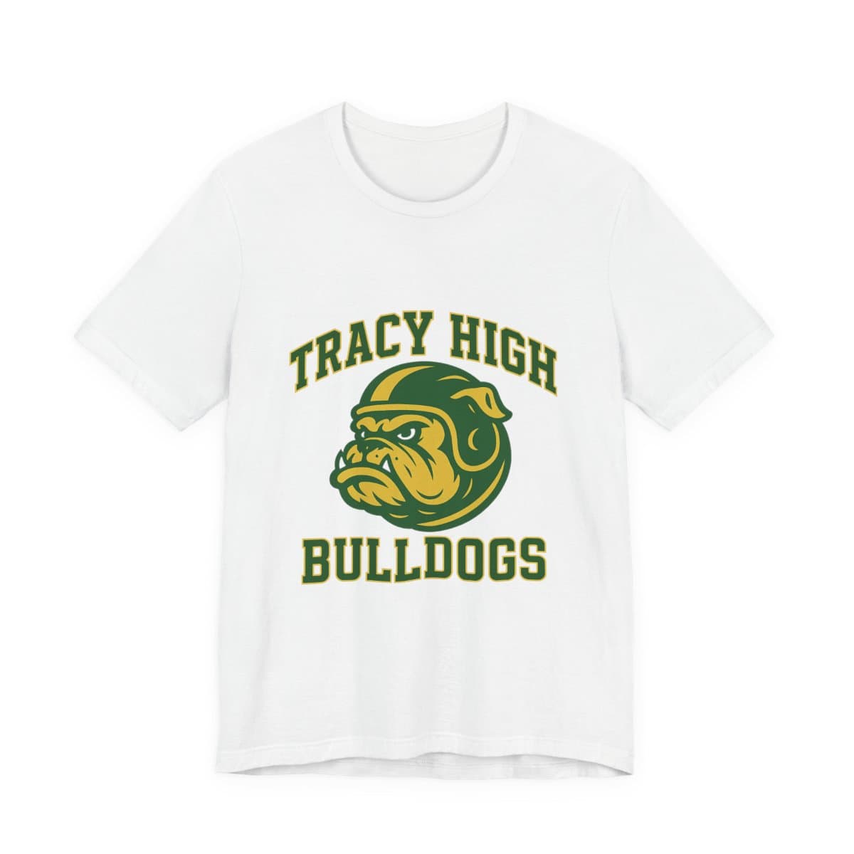 Tracy High Bulldogs Tee - Solid White Blend