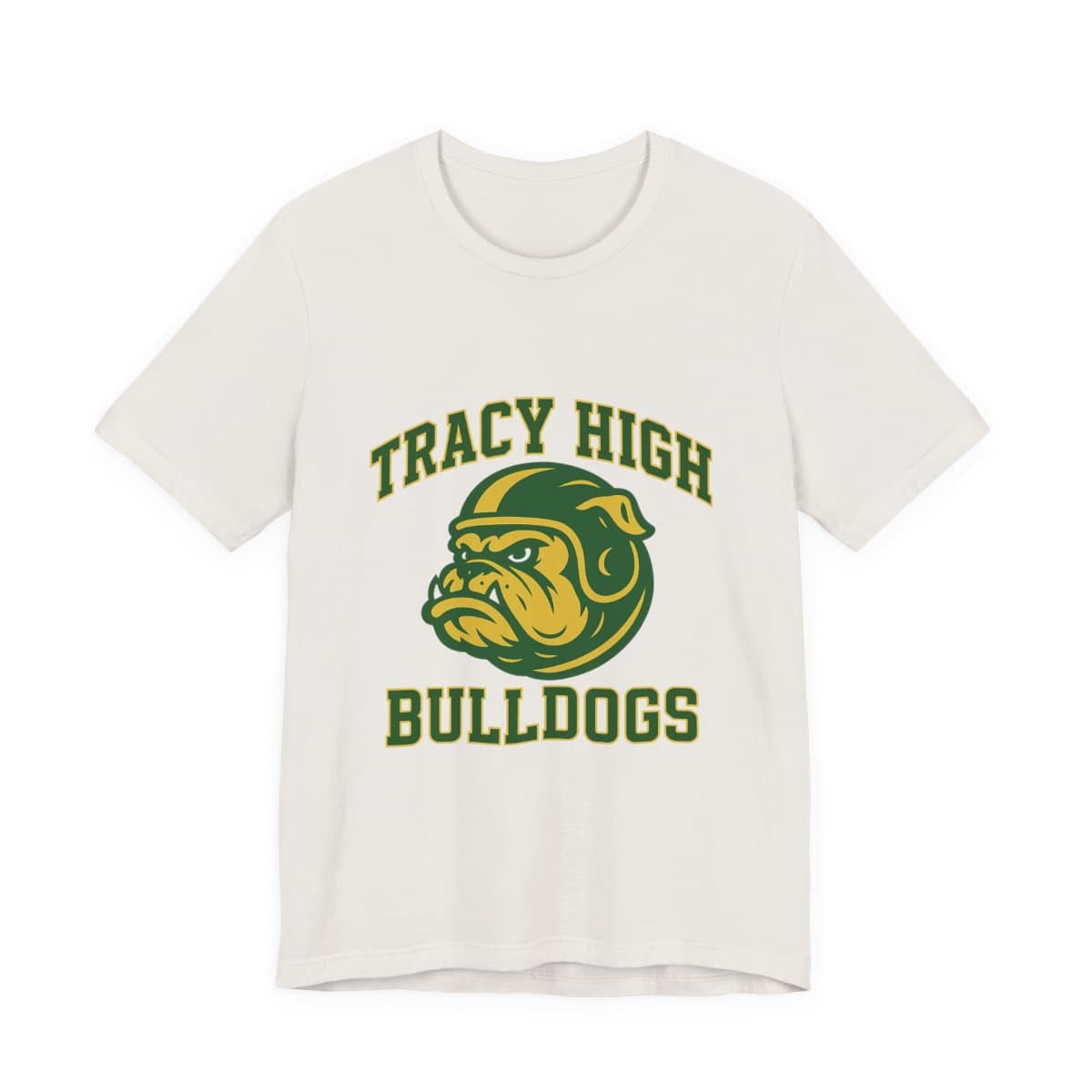 Tracy High Bulldogs Tee - Vintage White