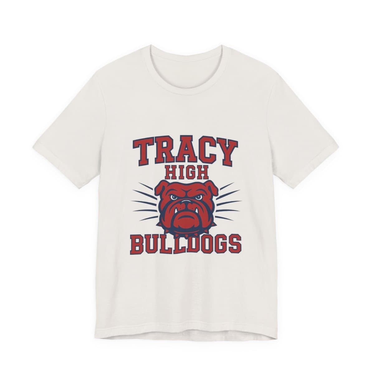 Tracy High Bulldogs Tee - Vintage White