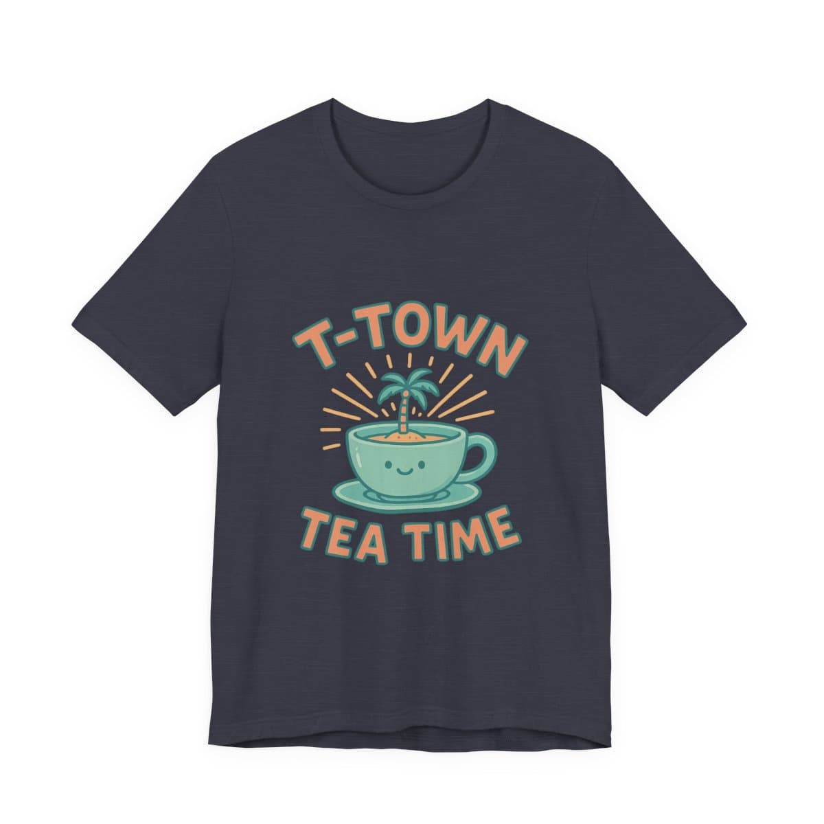 T-Town Tea Time Tee - Heather Midnight Navy