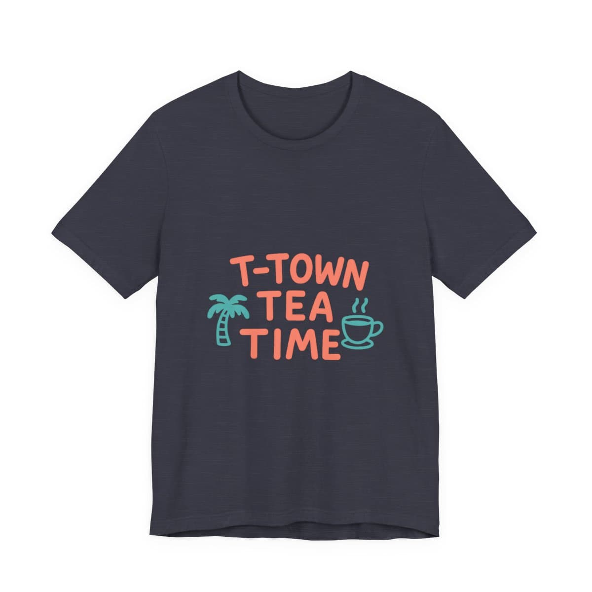 T-Town Tea Time Tee - Heather Midnight Navy
