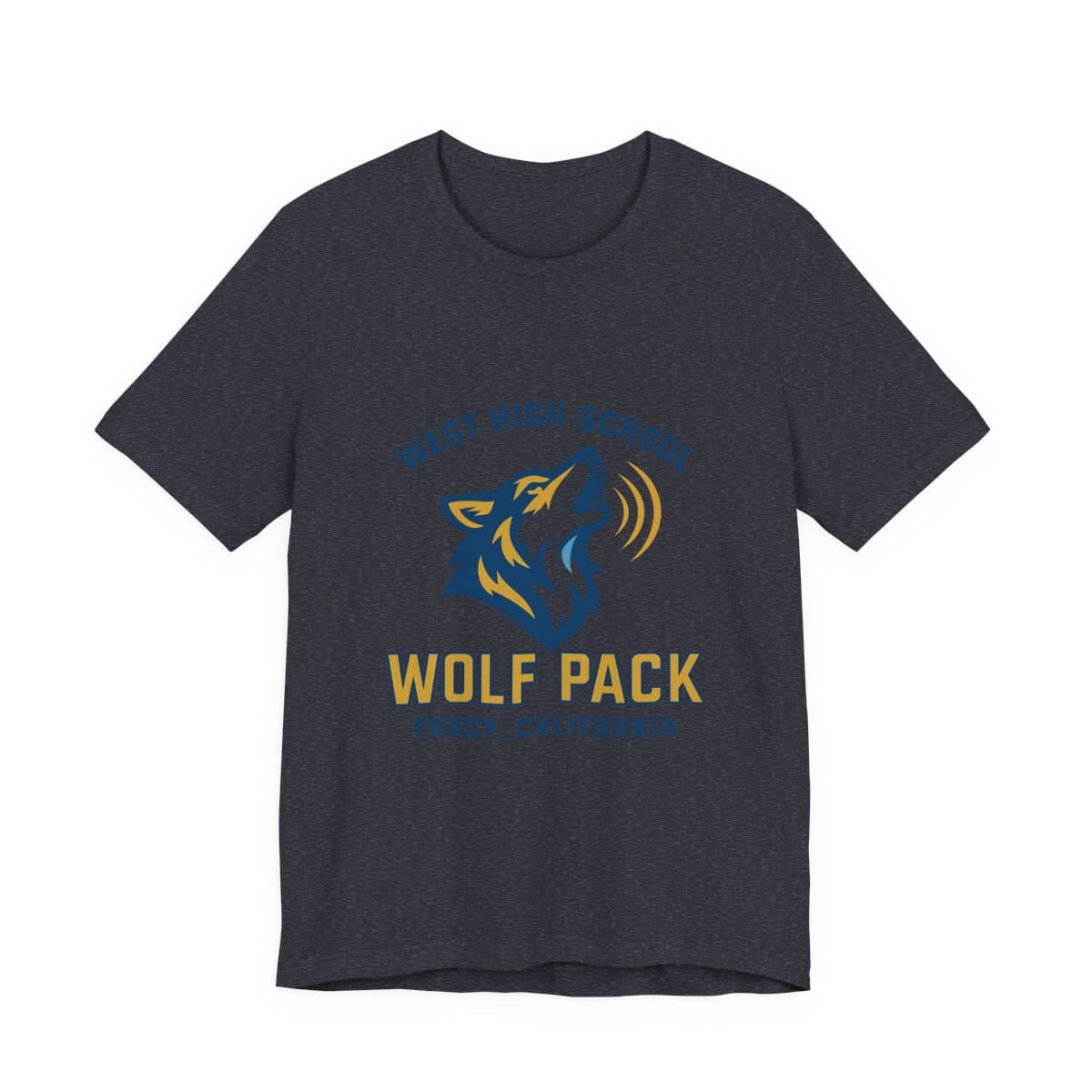 West High Wolf Pack Tee - Heather Navy
