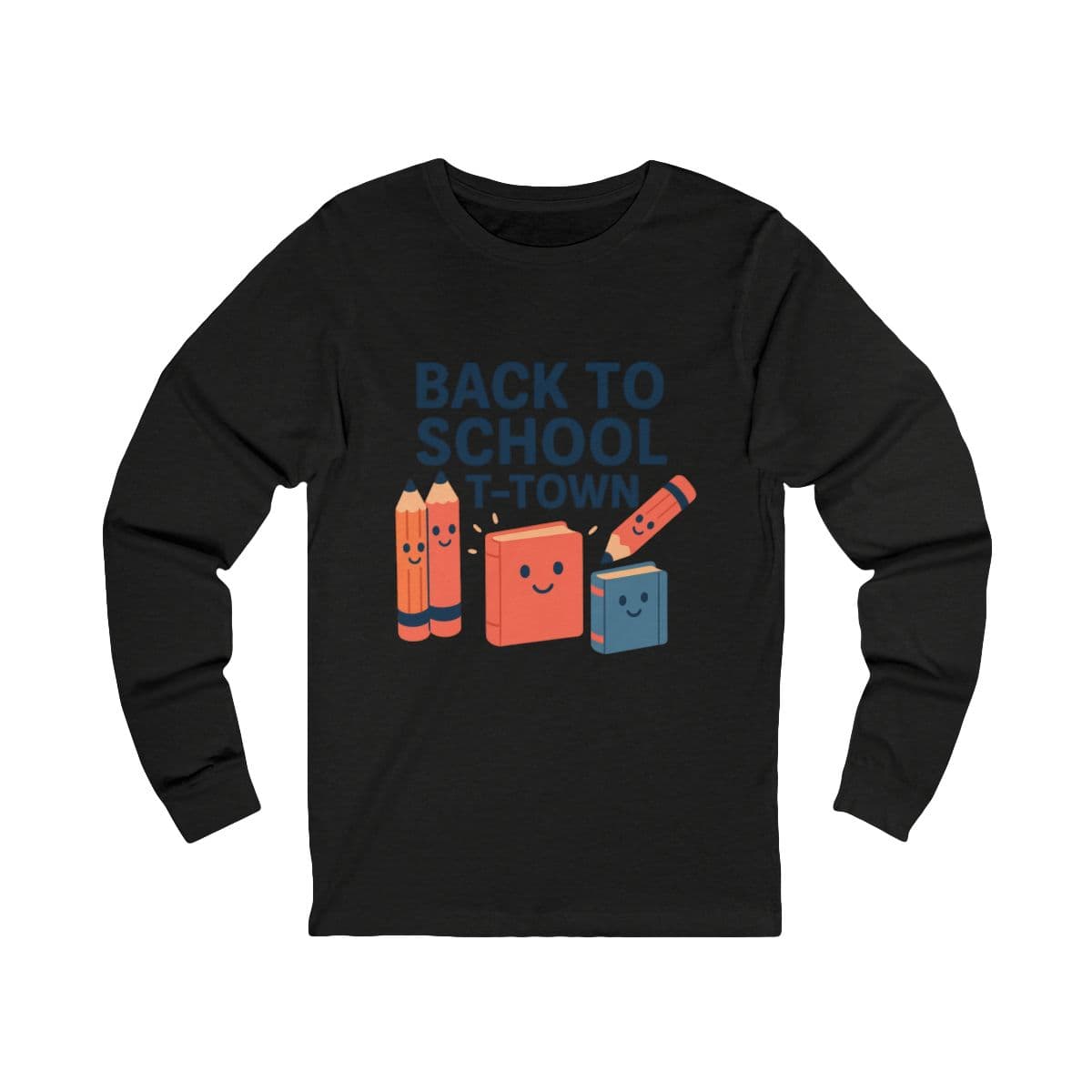 Back to School T-Town Long Sleeve - Black Heather
