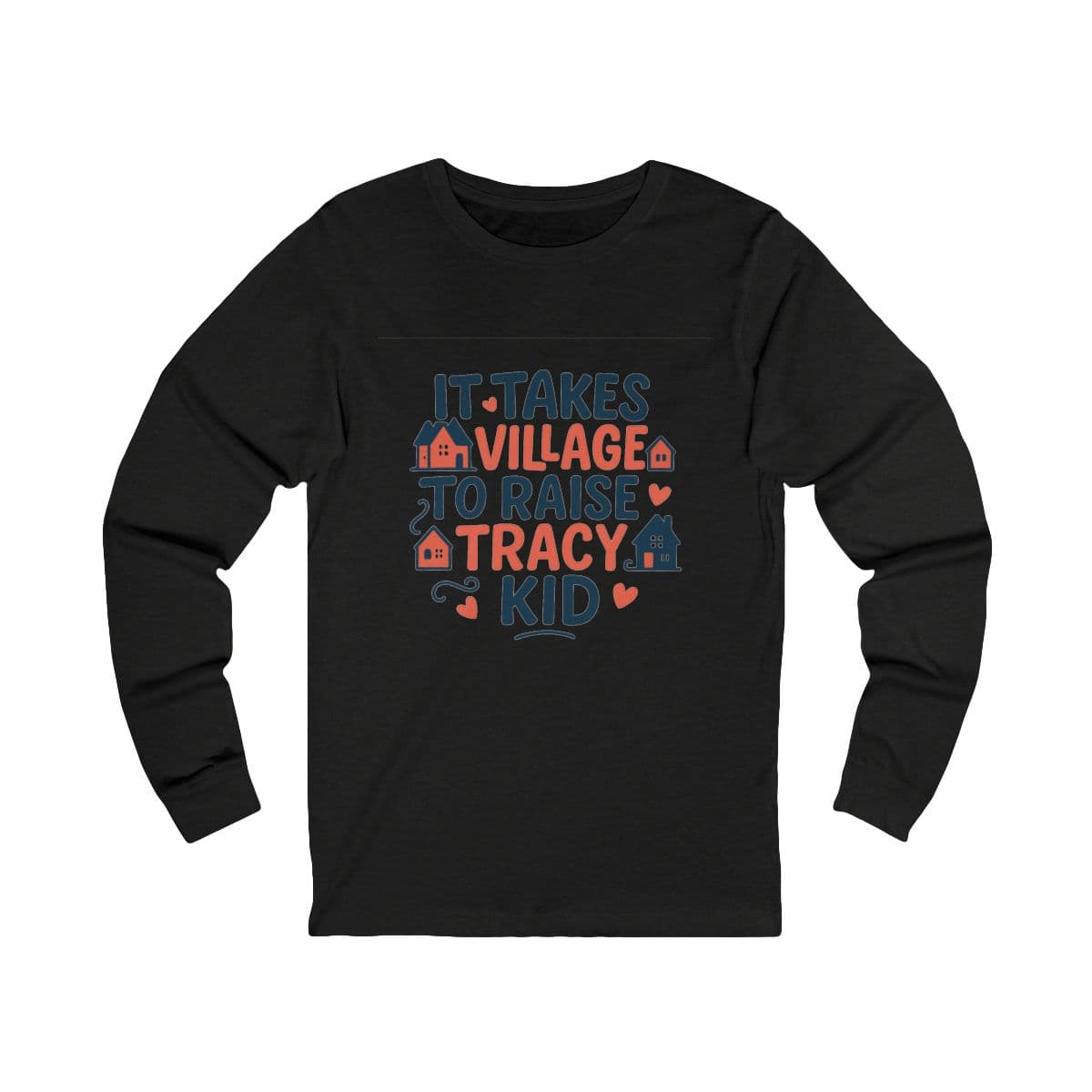 It Takes a Village Long Sleeve - Black Heather